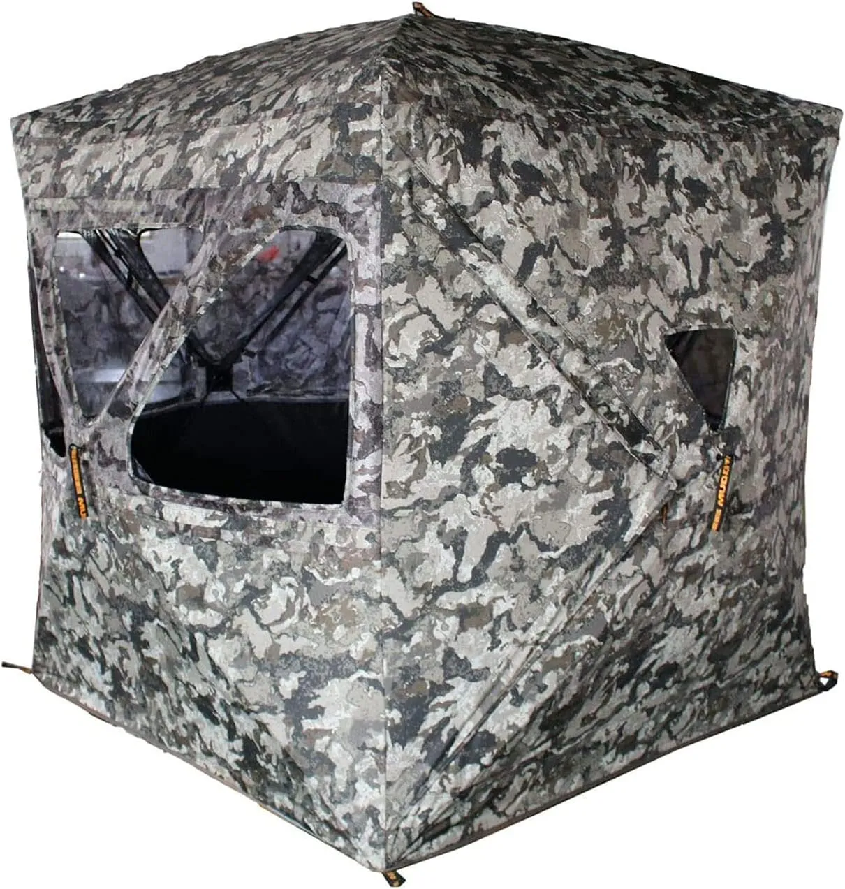 Outdoors Infinity Camo Shadow Mesh Windows Black Backed Water Resistant Heavy-Duty 600 Denier Fabric Ground Blind, 3-Person