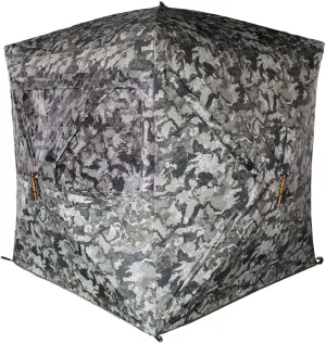 Outdoors Infinity Camo Shadow Mesh Windows Black Backed Water Resistant Heavy-Duty 600 Denier Fabric Ground Blind, 3-Person