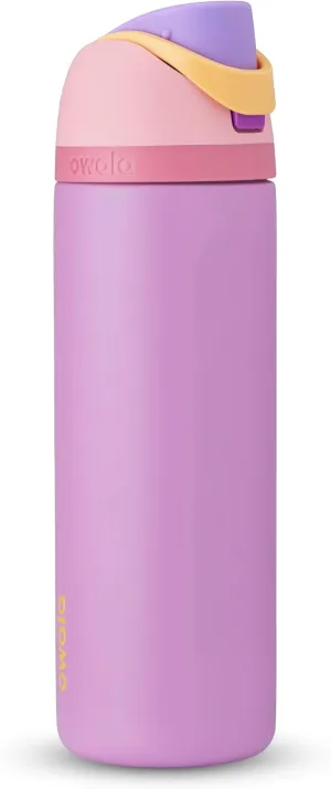 Owala Disney Princess FreeSip Insulated Stainless Steel Water Bottle with Straw for Sports and Travel, BPA-Free Sports Water Bottle, 24 oz, Rapunzel