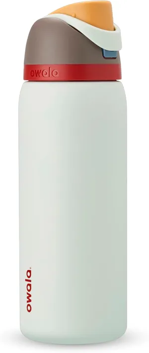 Owala FreeSip Insulated Stainless Steel Water Bottle with Straw for Sports, Travel, and School BPA-Free Sports Water Bottle, 32 oz, Boneyard