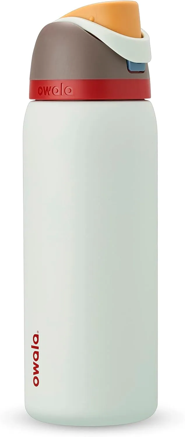 Owala FreeSip Insulated Stainless Steel Water Bottle with Straw for Sports, Travel, and School BPA-Free Sports Water Bottle, 32 oz, Boneyard
