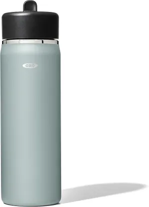 OXO Strive 20oz Wide Mouth Water Bottle with Straw Lid - Slate
