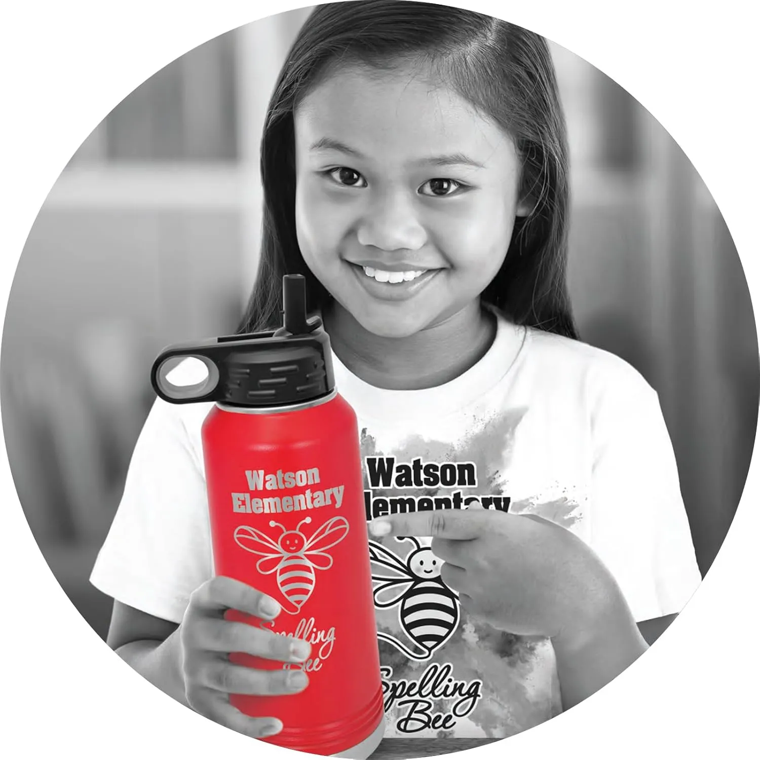 Pacific Northwest PNW Water Bottle 20 oz - Laser Engraved w/Flip Top Removable Straw - Polar Camel - Stainless - Vacuum Insulated - Drinkware - Hiking Camp Hike Camping Explore Wild