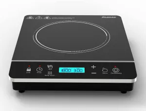 Panana Portable Induction Cooktop, 1800 Watts Induction Burner with LCD Sensor Touch, Induction Hot Plate with Safety Shutoff Function for Cooking, Single (BLUE LCD Dispaly - Silver)