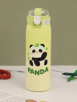Panda-Themed Boys' Insulated Hot & Cold Stainless Steel Sipper Bottle- 500 ML