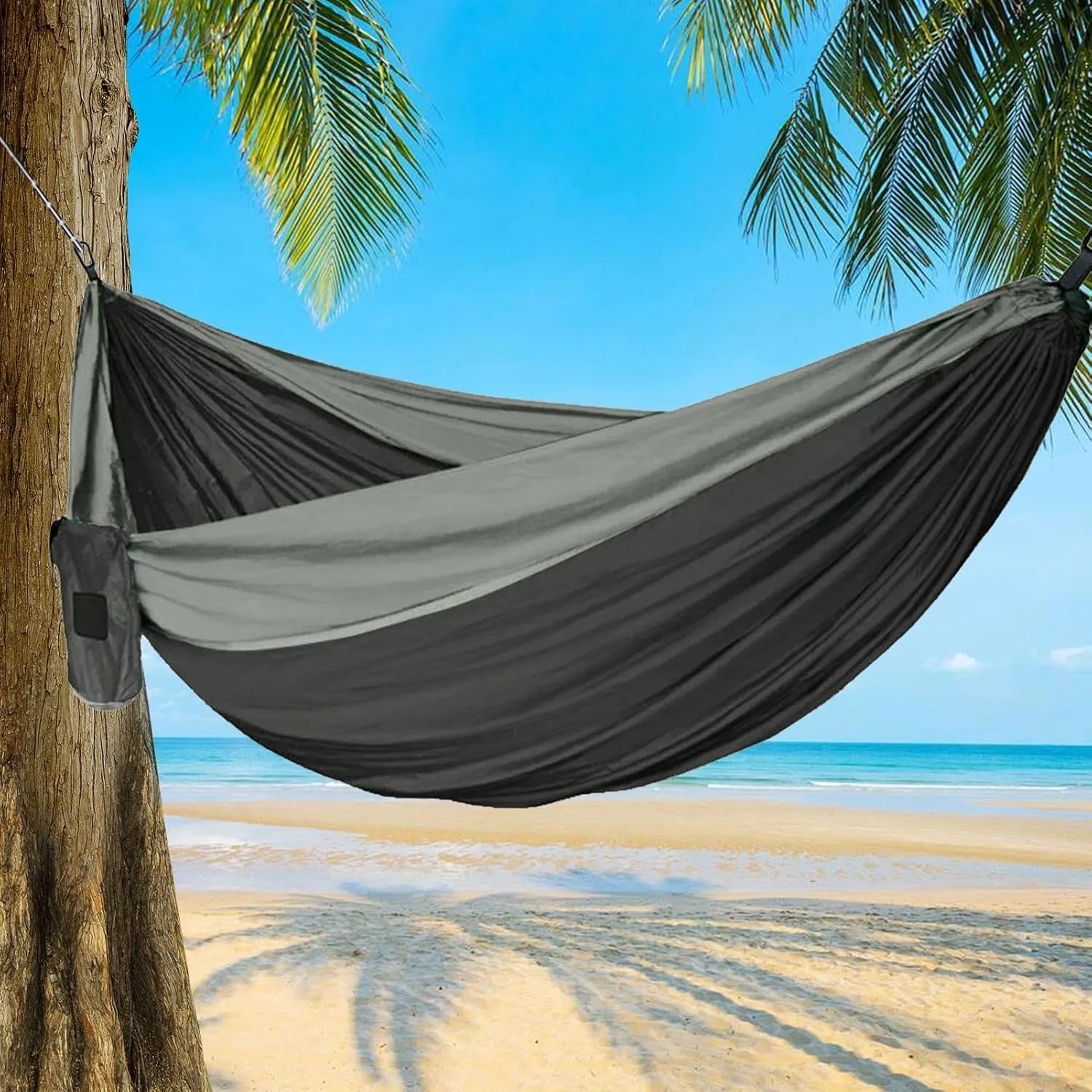 Patio Hammock - Heavy Duty Outdoor Camping Hammock - Breathable Portable Travel Swing Bed for Kid Lounging Garden Backyard Lawn Patio Beach Picnic