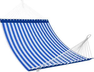 Patio Watcher 13 FT Quick Dry Textilene Hammock - Outdoor Double Hammock - Heavy Duty for Outside - 450 lbs Capacity - Blue White