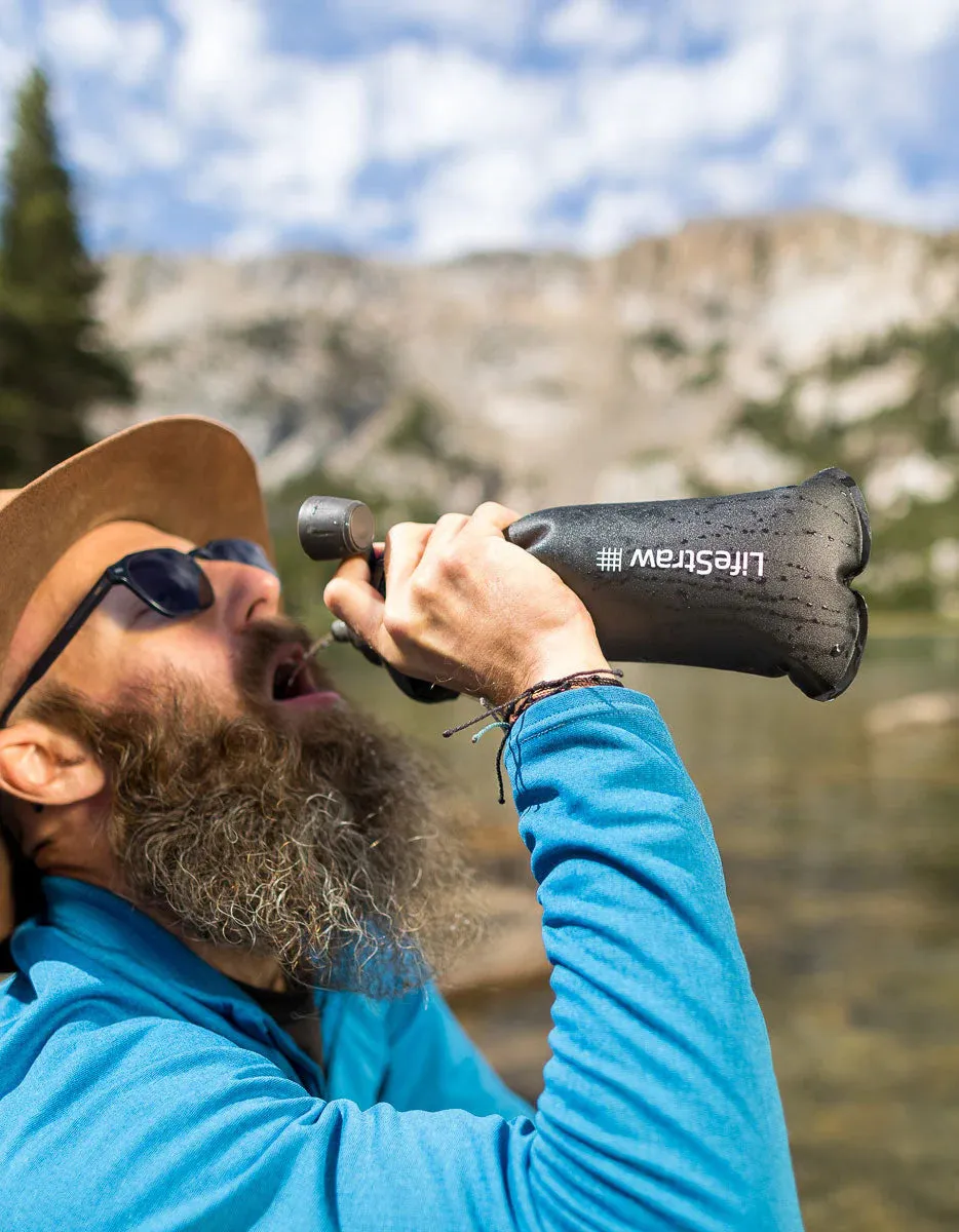 Peak SR Collapsible Squeeze Bottle 1L - Dark Gray
