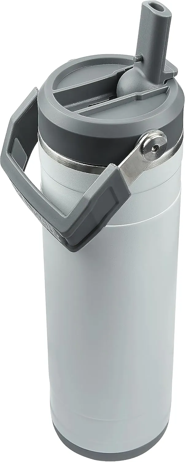 Pelican Hydration Pelican Pacific™ 26 oz Vacuum Insulated Tumbler - Recycled Stainless Steel Double Wall Travel with Dual Lid, Powder Coated Insulated Water Bottle For Cold Drinks, Ash