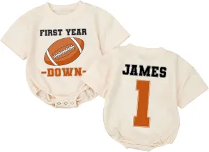 Personalized 1st Year Down Birthday Outfit Boy, First Year Down Birthday Romper Boy, First Birthday Gifts