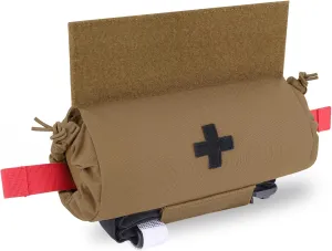 PETAC GEAR Tactical First Aid Drop Dump Pouch, Micro Medical Trauma Roll Up Drop Pouch EMT IFAK Sub Abdominal Carrying Bag with Hook-N-Loop (CB)