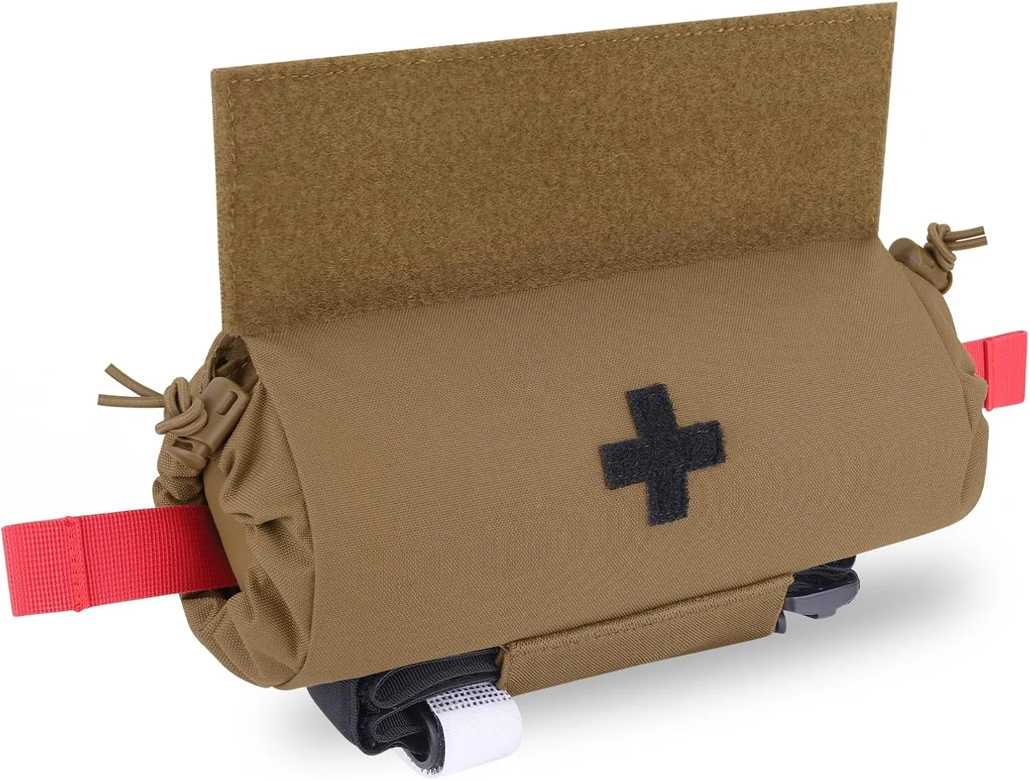 PETAC GEAR Tactical First Aid Drop Dump Pouch, Micro Medical Trauma Roll Up Drop Pouch EMT IFAK Sub Abdominal Carrying Bag with Hook-N-Loop (CB)