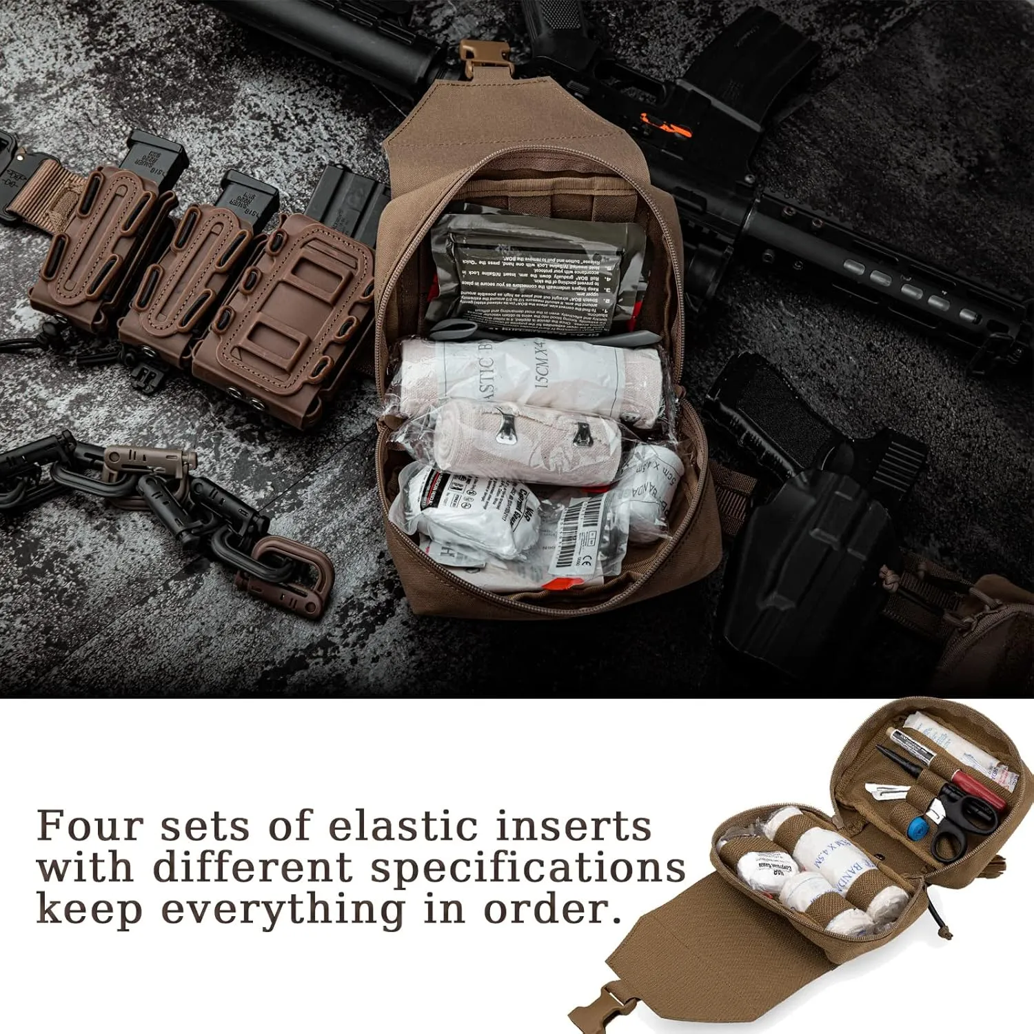 PETAC GEAR Tactical Rip Away Medical Pouch Tear Off First Aid IFAK Pouch Molle & Belt Horizontal Outdoor Emergency Survival Bag …