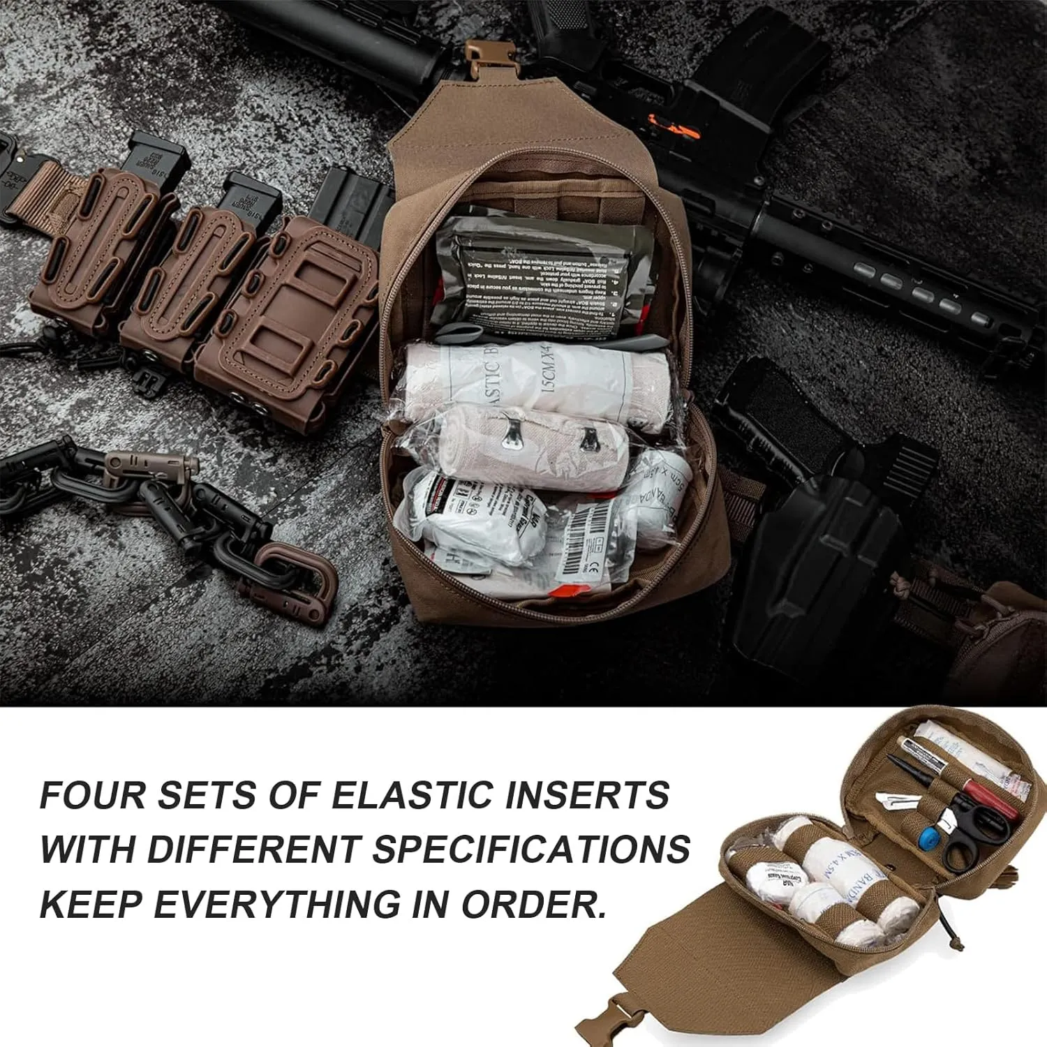 PETAC GEAR Tactical Rip Away Medical Pouch Tear Off First Aid IFAK Pouch Molle & Belt Horizontal Outdoor Emergency Survival Bag …