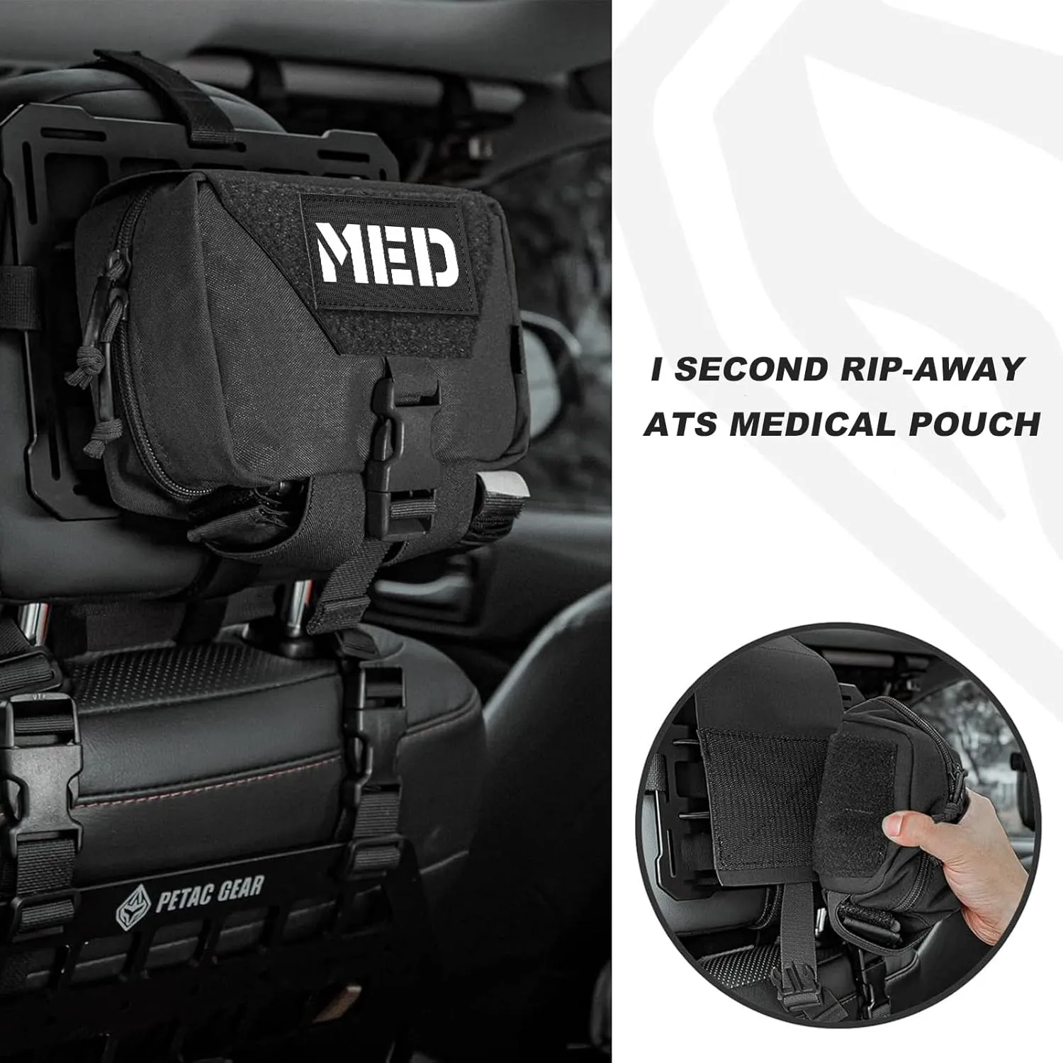 PETAC GEAR Tactical Rip Away Medical Pouch Tear Off First Aid IFAK Pouch Molle & Belt Horizontal Outdoor Emergency Survival Bag …