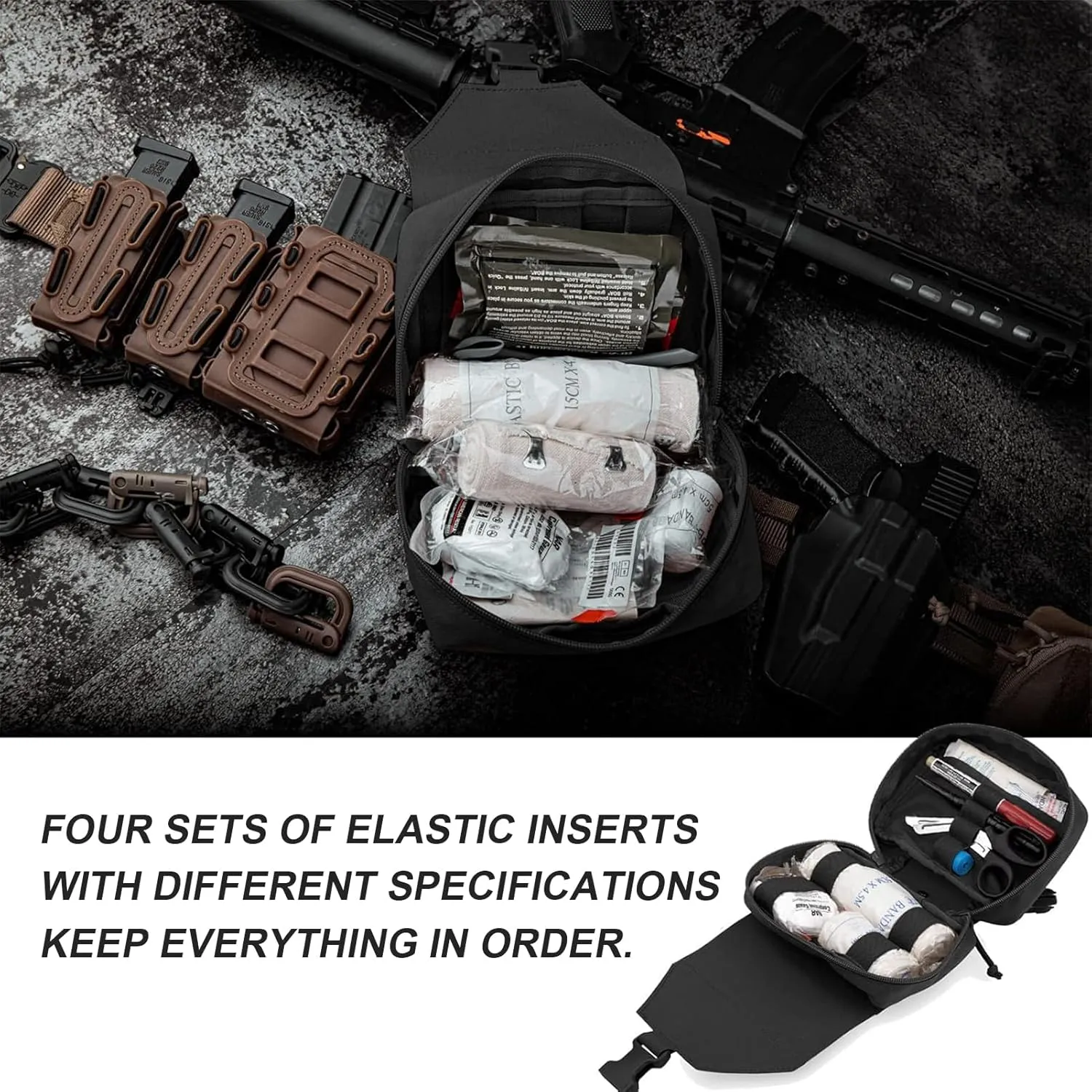 PETAC GEAR Tactical Rip Away Medical Pouch Tear Off First Aid IFAK Pouch Molle & Belt Horizontal Outdoor Emergency Survival Bag …