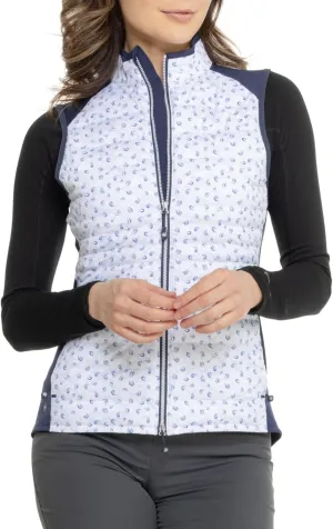 PETER MILLAR Women's Fuse Tossed Paisley Hybrid Insulated Vest XS