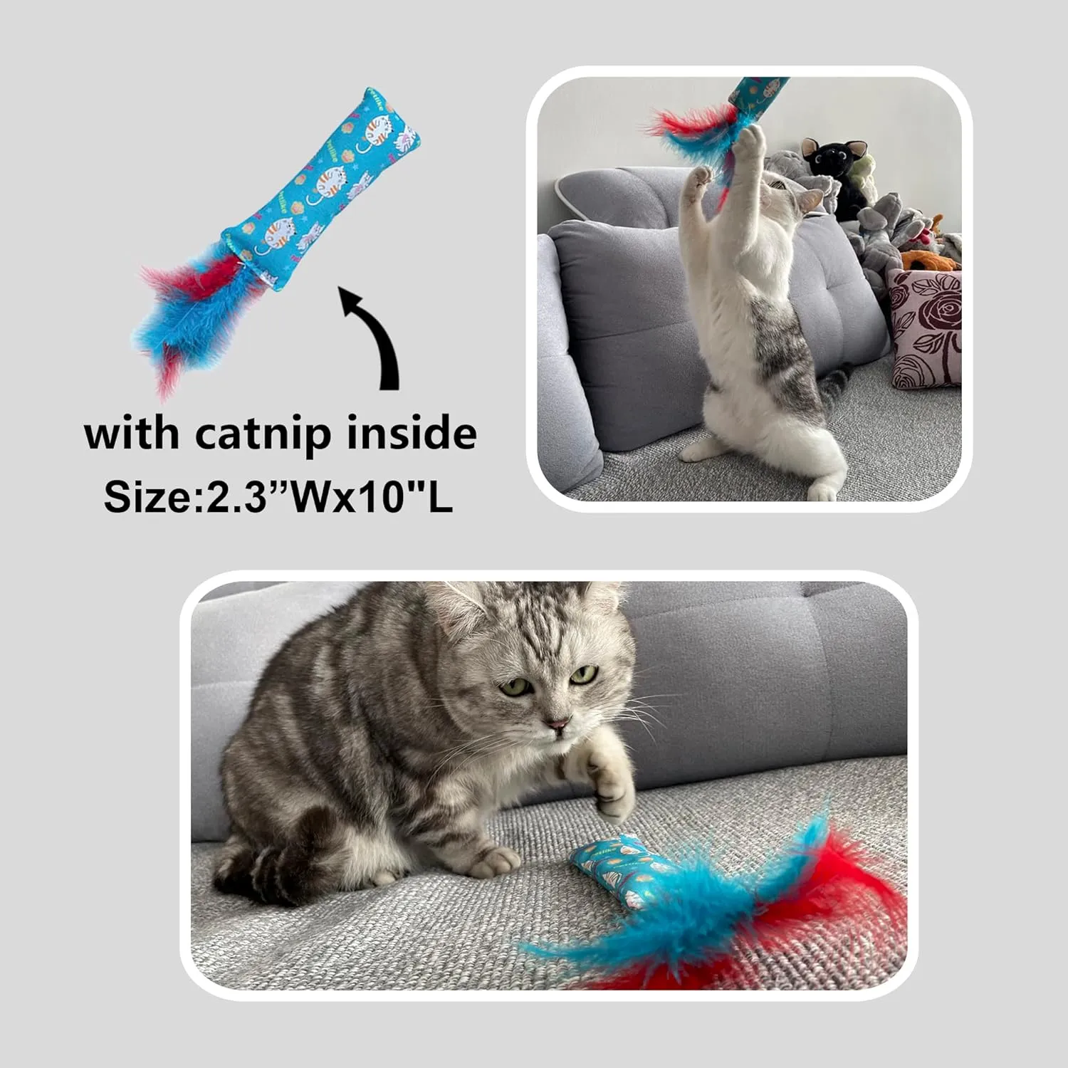 PetLike Travel Cat Litter Box, Leak-Proof Portable Litter Box, Collapsible Toilet Tray Carrier for Small Medium Cats (Aqua Litter Box Liners, Medium)