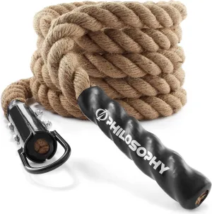 Philosophy Gym Indoor/Outdoor Exercise Climbing Rope - 1.5 Inch Diameter