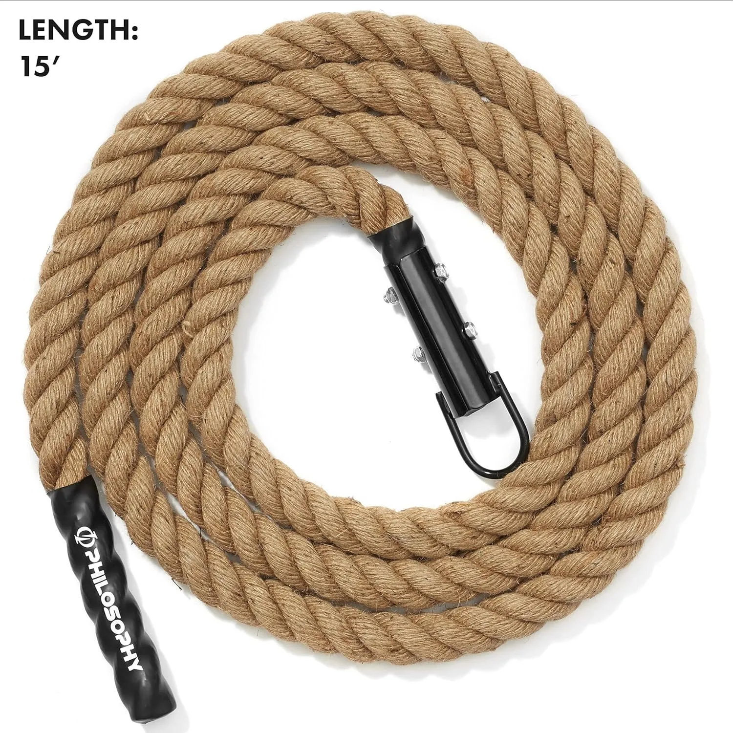 Philosophy Gym Indoor/Outdoor Exercise Climbing Rope - 1.5 Inch Diameter