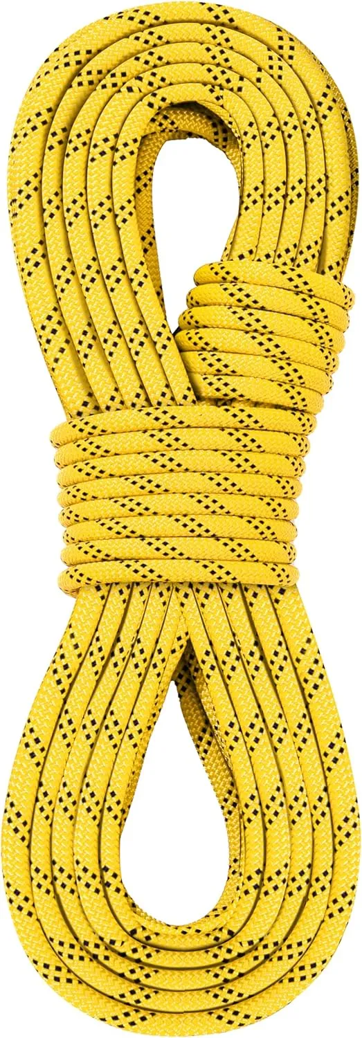 PHRIXUS Static Climbing Rope Safety Nylon Kernmantle Rope for Outdoor Indoor Climbing Rope Rappelling Equipment Rope Survival Cord UIAA Certified