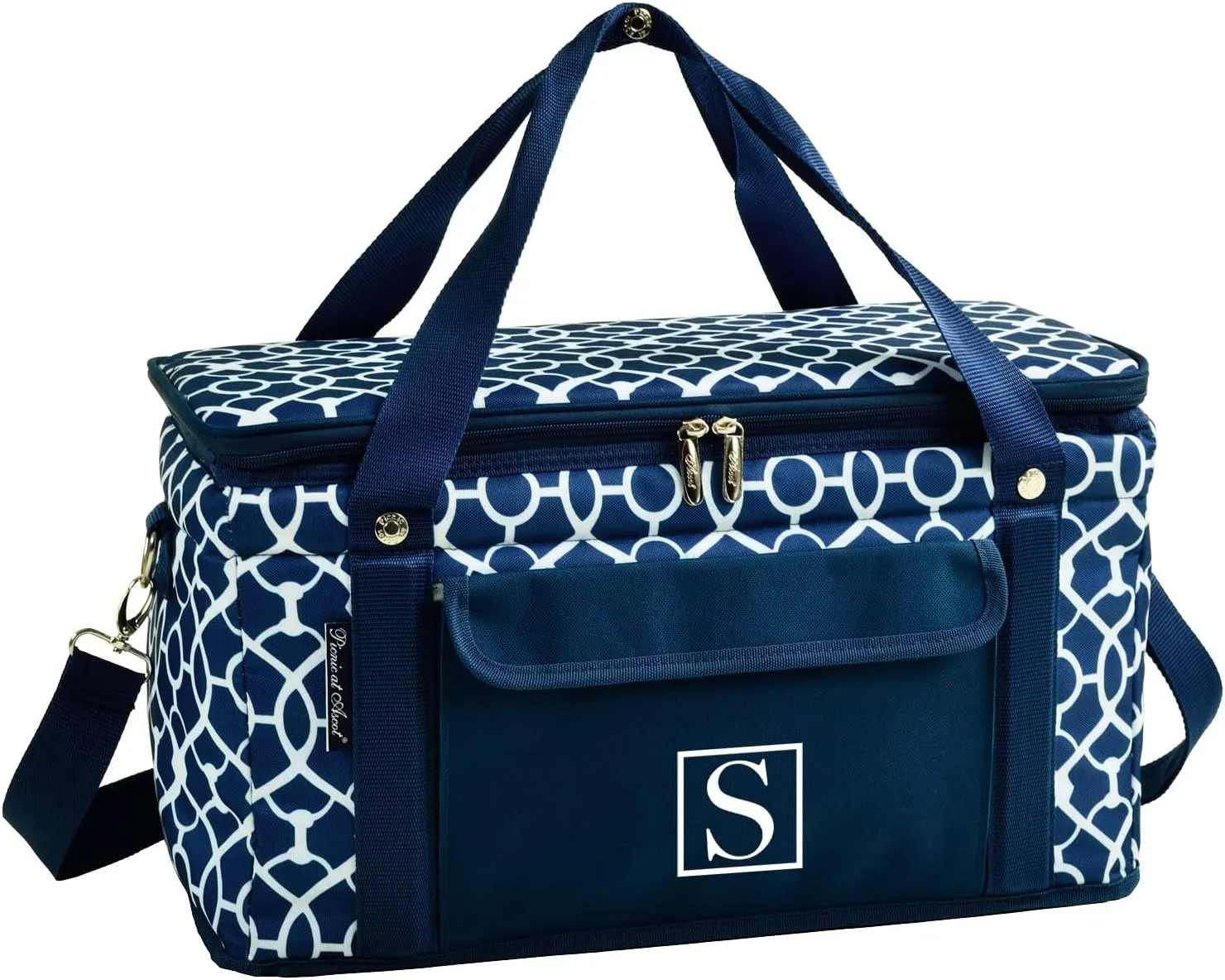 Picnic at Ascot Personalized Monogrammed 42 Can Capacity Semi Rigid Collapsible Leakproof Cooler- Designed & Quality Approved in The USA