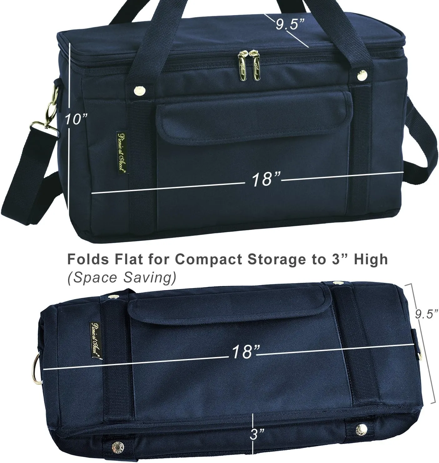 Picnic at Ascot Personalized Monogrammed 42 Can Capacity Semi Rigid Collapsible Leakproof Cooler- Designed & Quality Approved in The USA