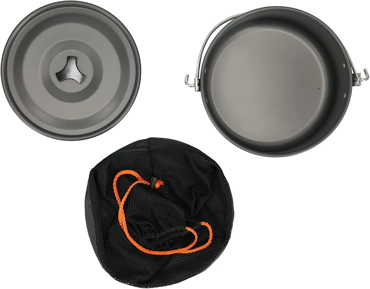 Picnic Pot, Cam Cookware Set, Portable Mess Kit, Non Stick Lightweight Pot Pan for Cam Hiking Picnic