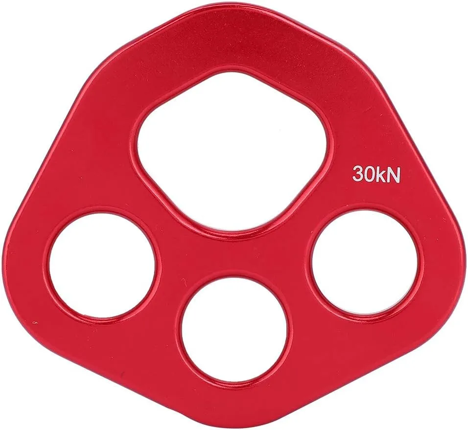 Pilipane Outdoor 4 Holes Rigging Plate Rock Climbing Multi Anchor Point Connector Gear