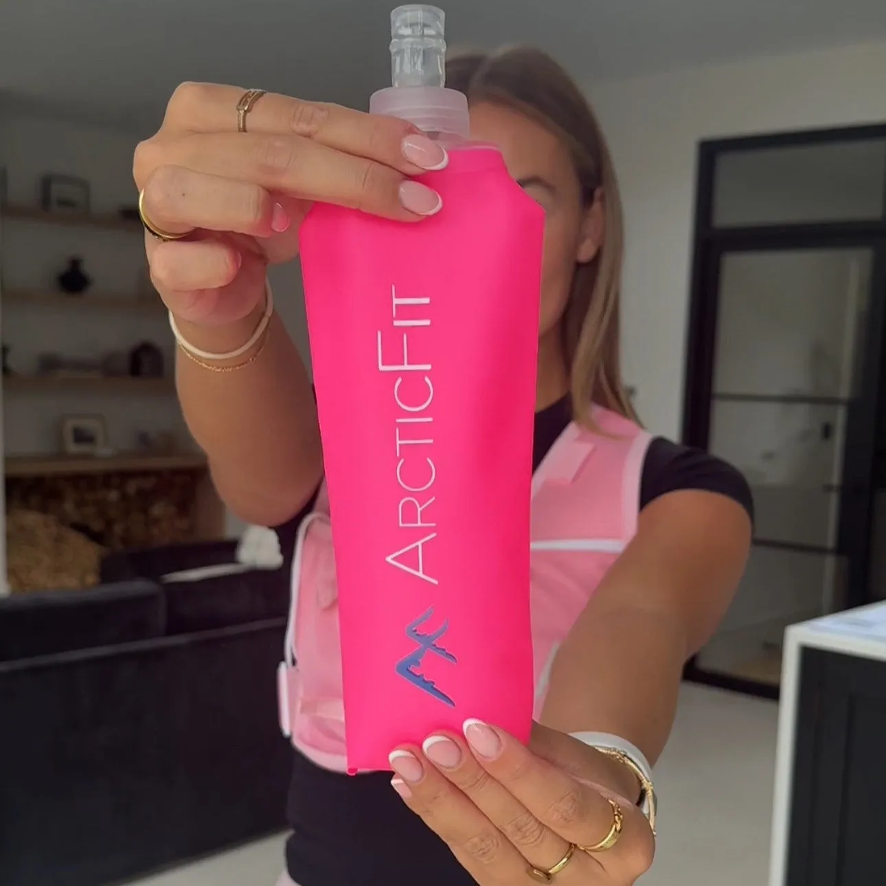 Pink Collapsible Water Bottle