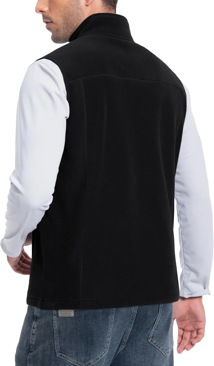 Pioneer Camp Men's Full-Zip Polar Fleece Vest Casual Lightweight Sleeveless Outerwear with 5 Pockets Soft Warm Winter Jacket