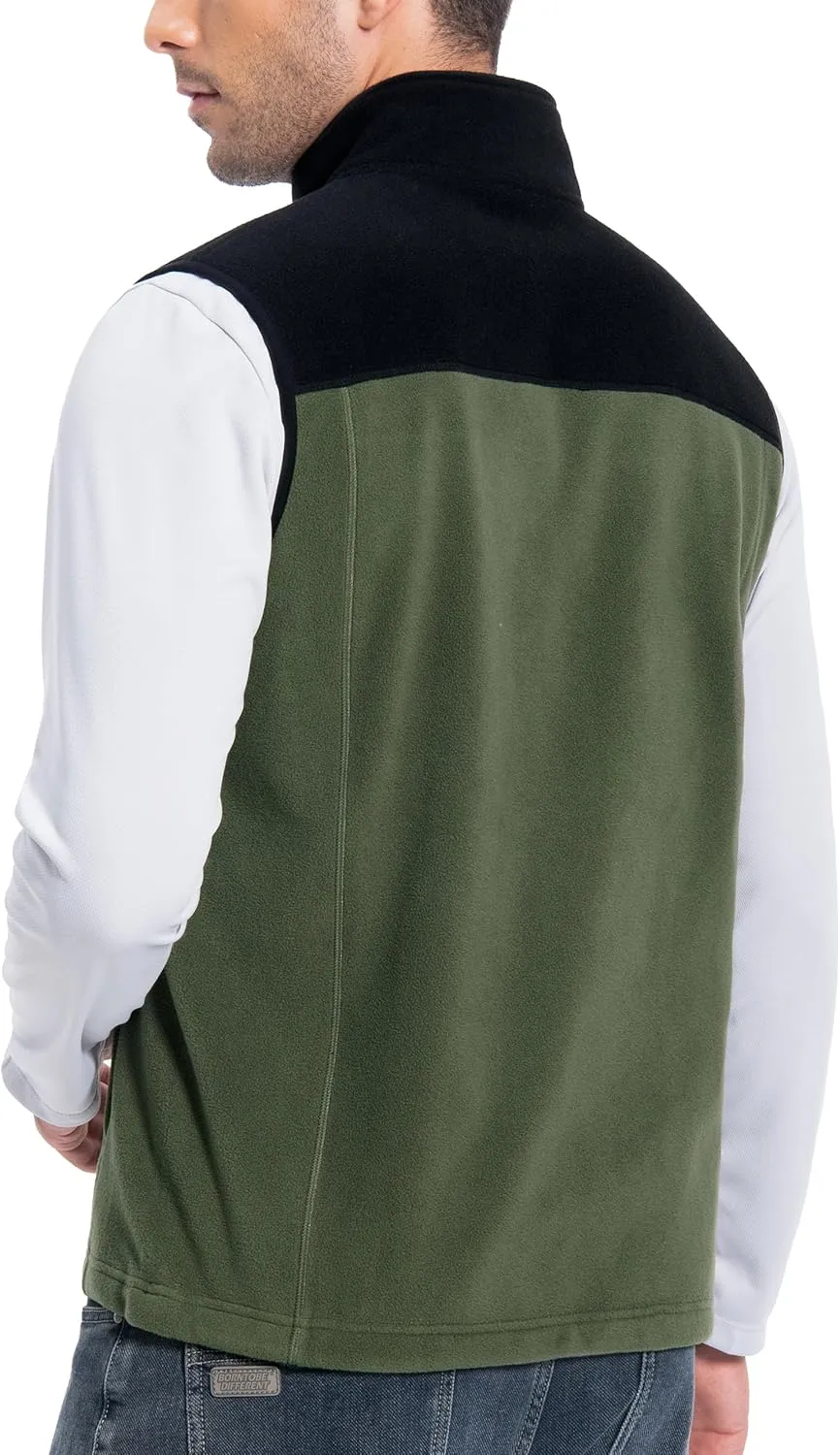 Pioneer Camp Men's Full-Zip Polar Fleece Vest Casual Lightweight Sleeveless Outerwear with 5 Pockets Soft Warm Winter Jacket