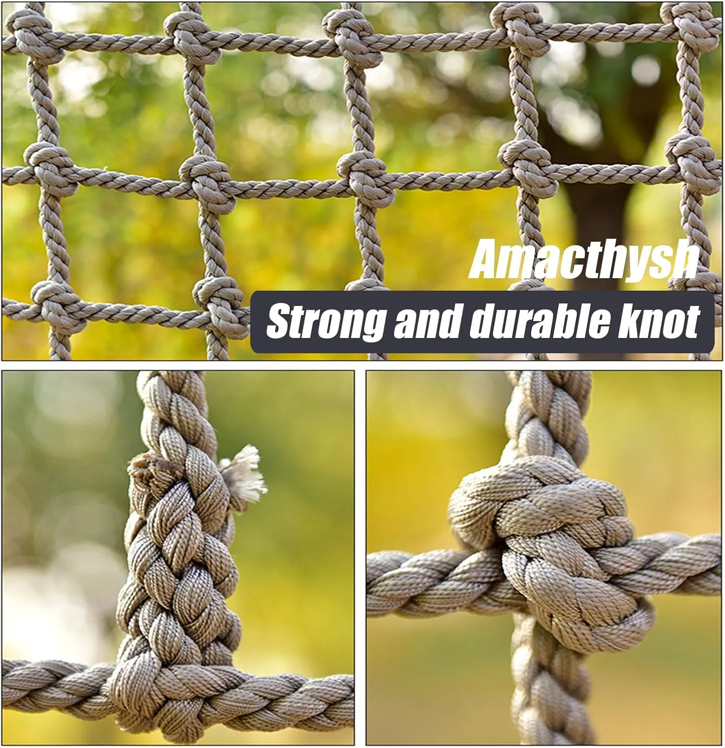 Playground Climbing Cargo Net,Heavy Duty Polyamide Rope Ladder Netting for Training Equipment,Plant Support Net,Climbing Frame Net,7.5 * 10m