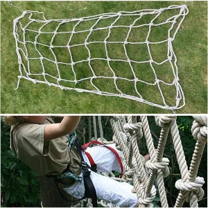 Playground Climbing Cargo Net,Heavy Duty Polyamide Rope Ladder Netting for Training Equipment,Plant Support Net,Climbing Frame Net,7.5 * 10m