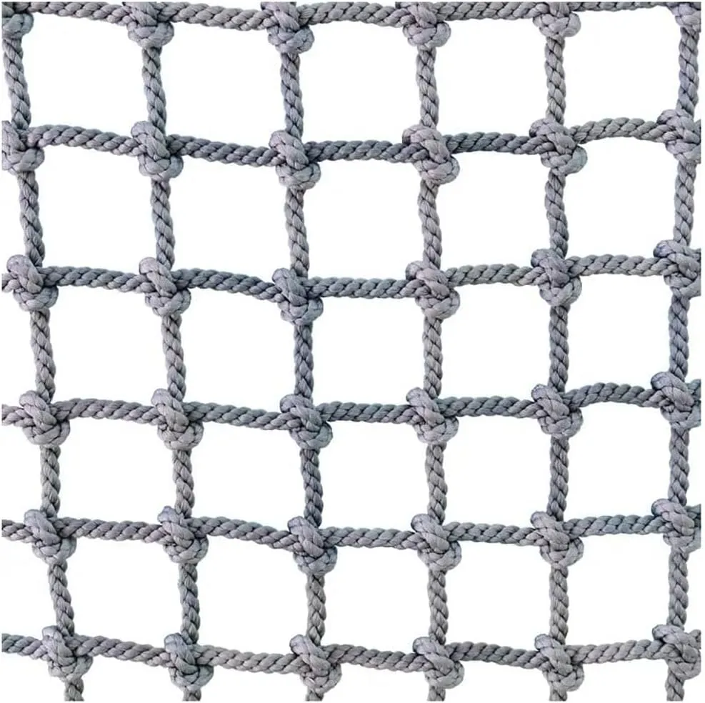 Playground Net Climbing Net Dia 6mm, Safety Nets Cargo Rope Heavy Duty Netting Treehouse Protection, Rope Ladder Swing Nylon Rope Balcony Banister Protection Fence Decor Mesh(12mm-14cm,2X5m/6.6X13.4ft