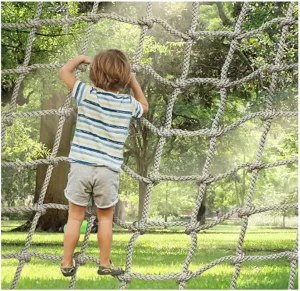Playground Net Climbing Net Dia 6mm, Safety Nets Cargo Rope Heavy Duty Netting Treehouse Protection, Rope Ladder Swing Nylon Rope (Color : 8mm-10cm, Size : 3X3m/9.8X9.8ft)