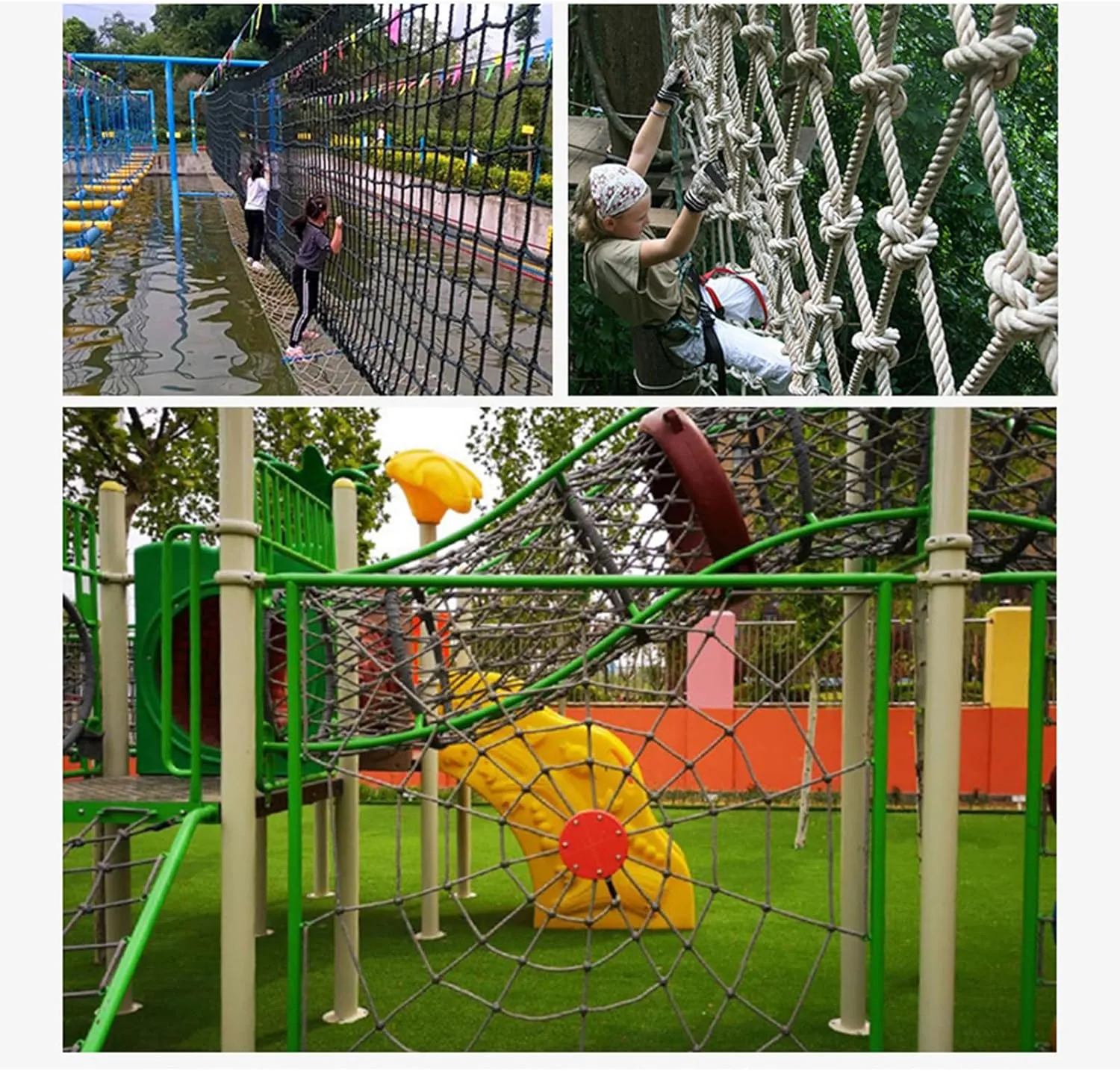 Playground Netting,Heavy Duty Climbing Net Rope, Safety Net,Mesh 14mm Diameter,Climbing Cargo Net,Used in Tree Houses Balcony Banister Protection(Size:300 * 500 cm)