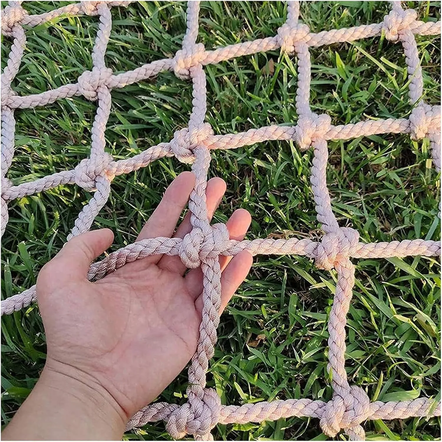 Playground Rope Net Heavy Duty Climbing Cargo Net Rope Bridge Climbing Net Cargo Rope Ladder Truck Trailer Fence Netting,1Mx8M(3.3FTx26.2FT)