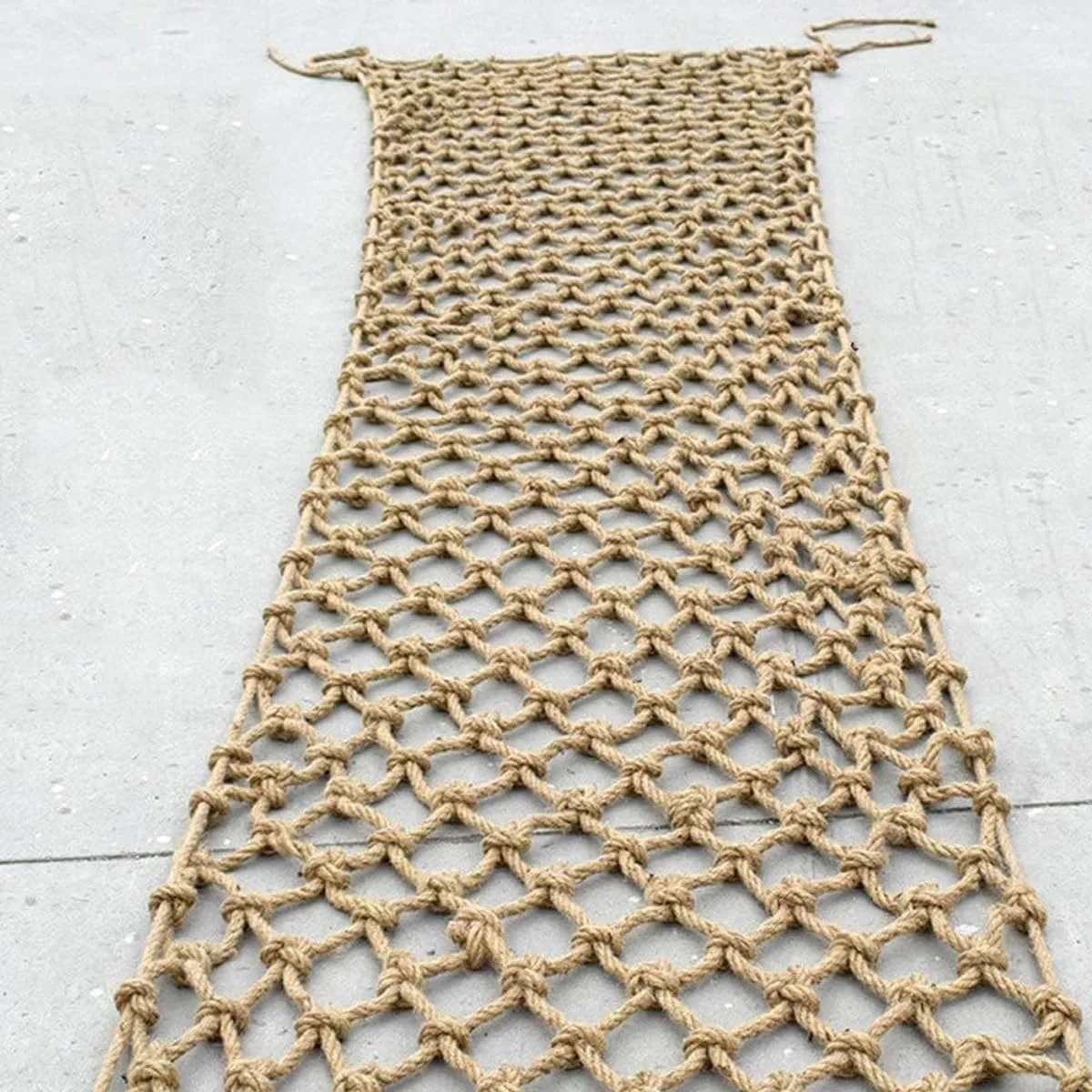 Playground Rope Net,8mm Thick Hemp Rope Net,Heavy Duty Cargo Net Diamond Grid ,Training Net for Kids Outdoor,Yard Frame Climbing Net, Treehouse Rope Ladder,Safety Rope Net for Kids(Size:2.5mx7m)