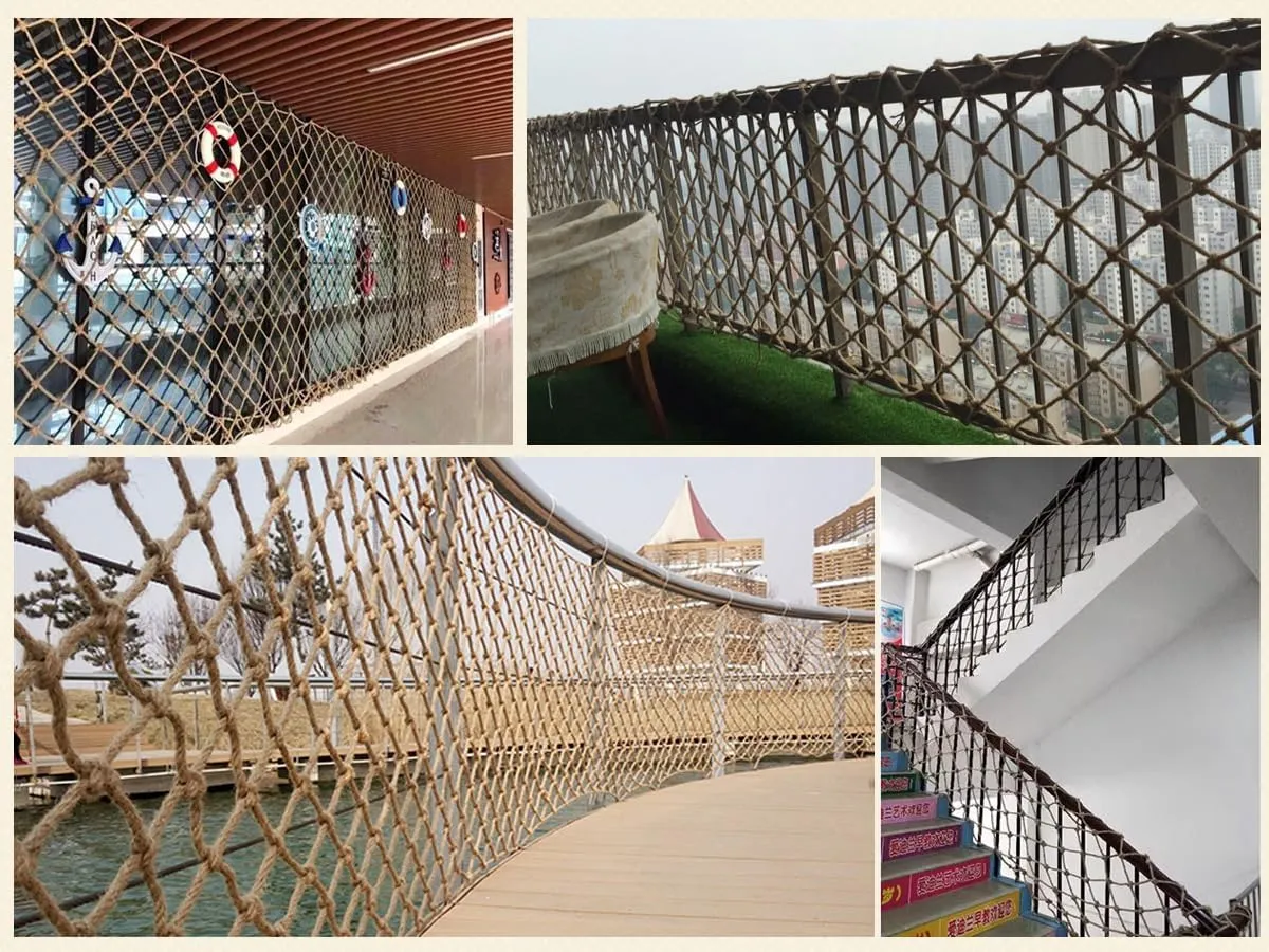 Playground Rope Net,8mm Thick Hemp Rope Net,Heavy Duty Cargo Net Diamond Grid ,Training Net for Kids Outdoor,Yard Frame Climbing Net, Treehouse Rope Ladder,Safety Rope Net for Kids(Size:2.5mx7m)