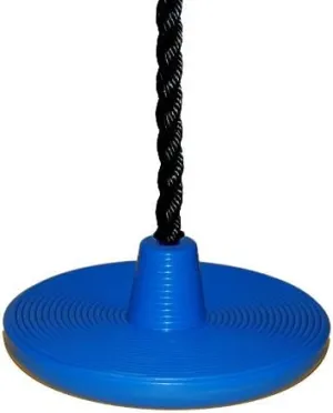 Playkids Disk Swing- Heavy Duty 12" Dia x 1.5" Thick   17' Black Rope