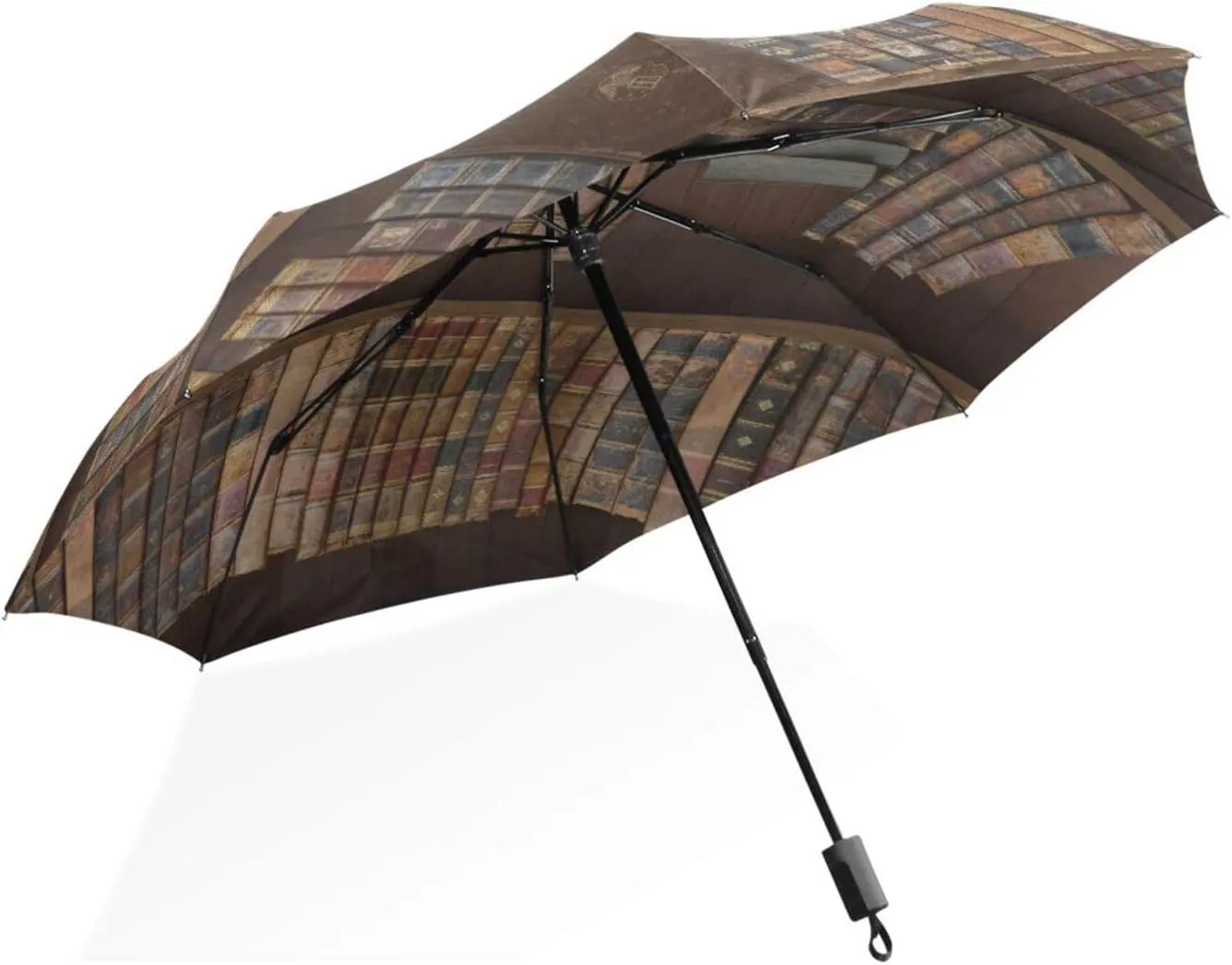 Poeticcity Rain Travel Umbrella, Hand Open Close Windproof Waterproof Folding Umbrella, Compact Canopy Strong Ray Parasol Umbrella