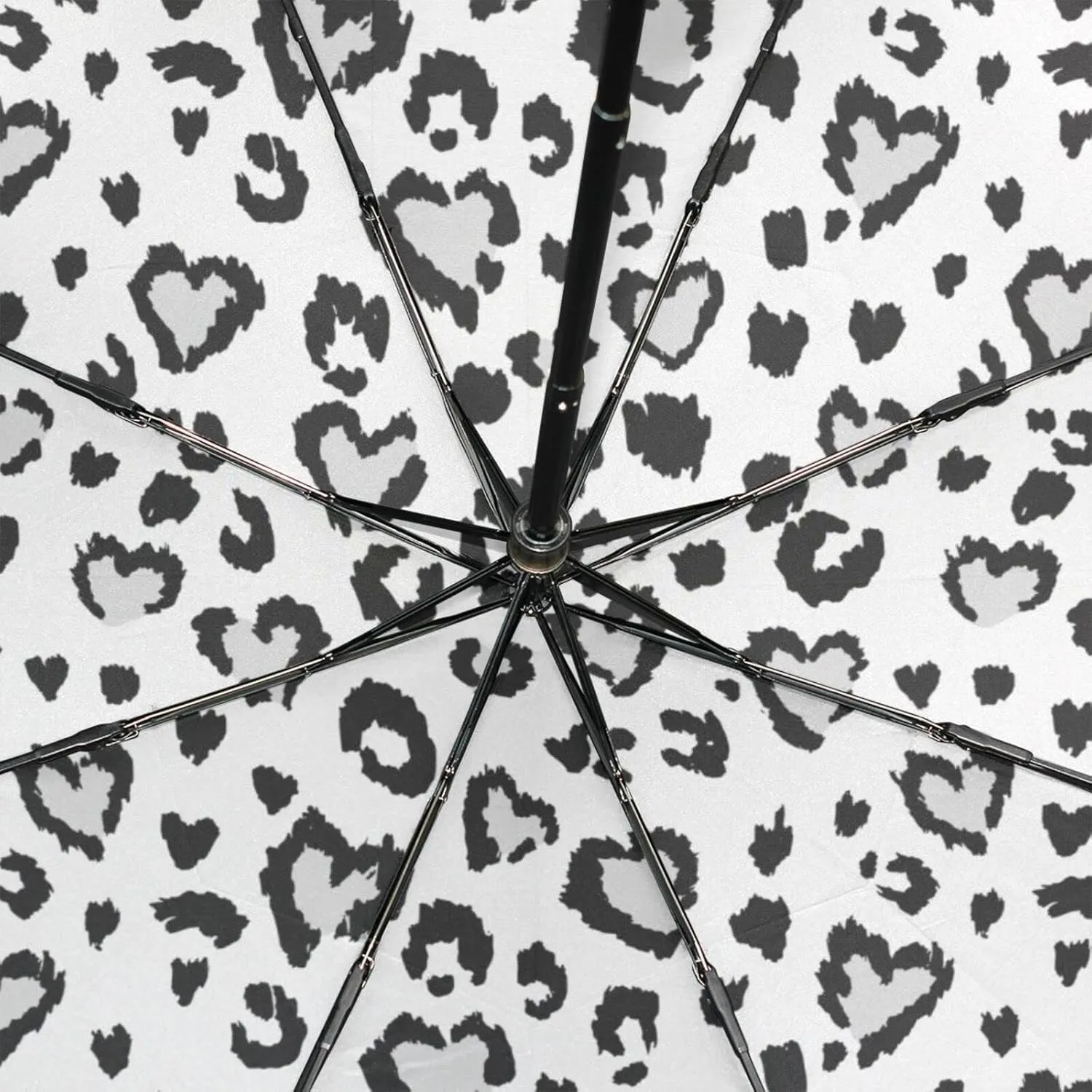 Poeticcity Rain Travel Umbrella, Hand Open Close Windproof Waterproof Folding Umbrella, Compact Canopy Strong Ray Parasol Umbrella