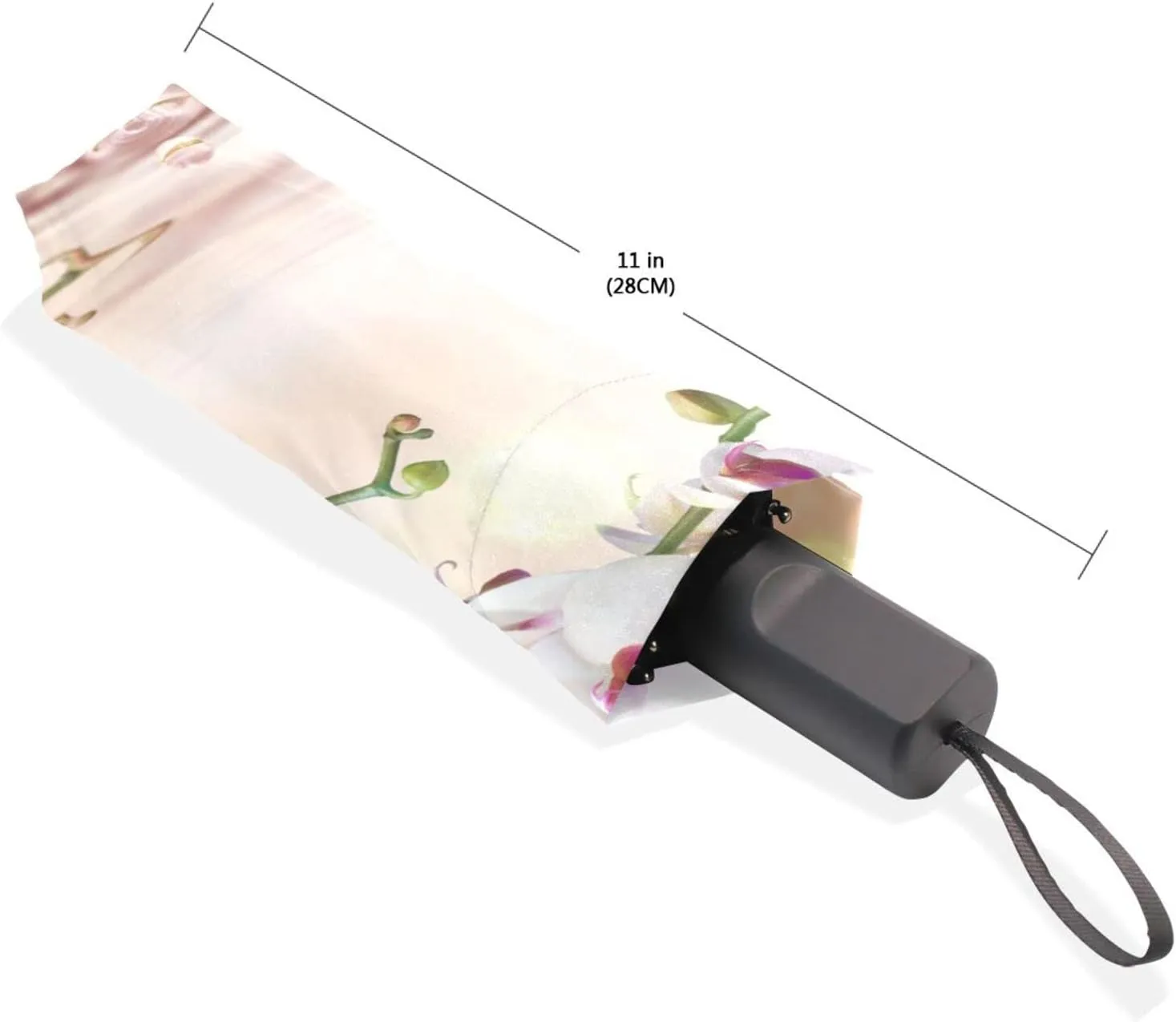 Poeticcity Rain Travel Umbrella, Hand Open Close Windproof Waterproof Folding Umbrella, Compact Canopy Strong Ray Parasol Umbrella