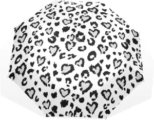 Poeticcity Rain Travel Umbrella, Hand Open Close Windproof Waterproof Folding Umbrella, Compact Canopy Strong Ray Parasol Umbrella