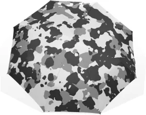 Poeticcity Rain Travel Umbrella, Hand Open Close Windproof Waterproof Folding Umbrella, Compact Canopy Strong Ray Parasol Umbrella