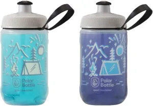 Polar Bottle Kids Insulated Water Bottle 2-Pack – 12oz Campfire - Teal & Navy - BPA Free Sport & Bike Water Bottle, Easy Squeeze Bottle Features for Kids