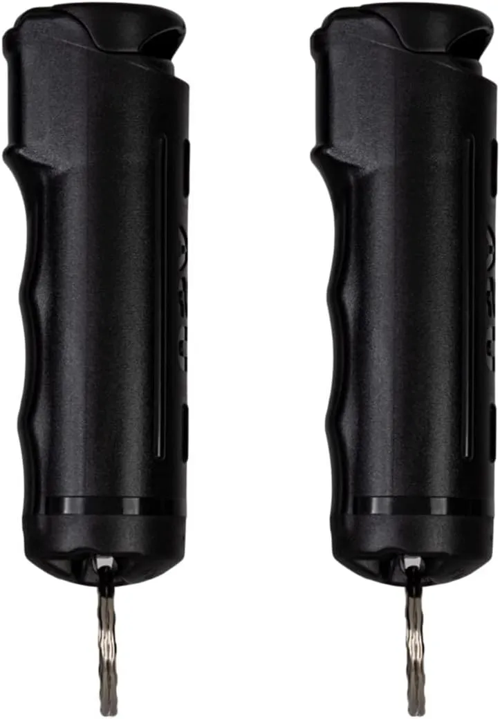 Police Magnum Keychain Pepper Spray Flip Top Safety 2 Pack 1/2oz - Maximum Heat Strength OC with Dye - Tactical Small Compact Case Holder - for Women & Men's Self Defense - Made in The USA