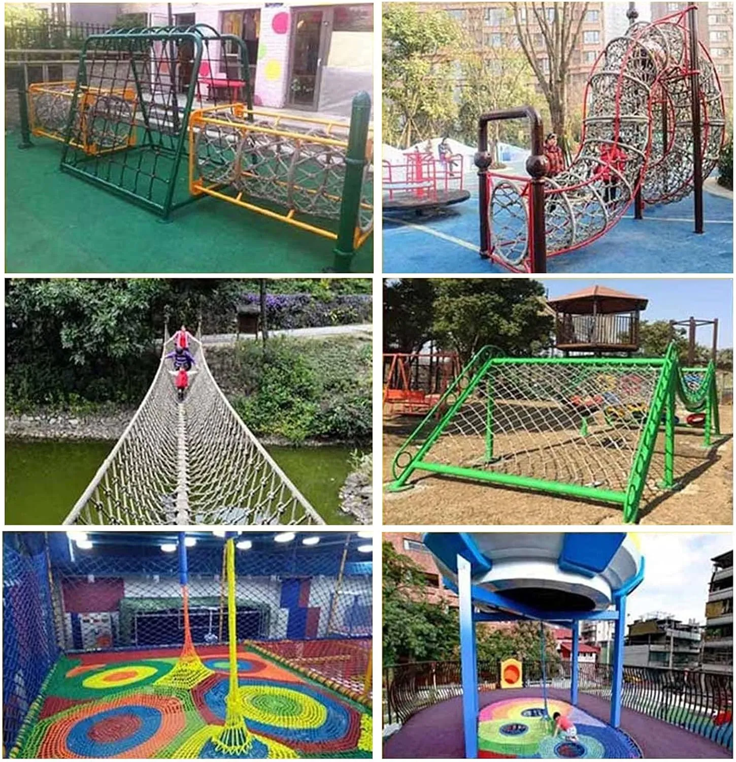 Polyester Rope Playground Climbing Net, Safety Protection Net, Heavy Duty Climbing Net Climbing Cargo Rope Net for Outdoor, Rope Ladder, Swingset, Treehouse(Size:2Mx4M(6.6FTx13.1FT))