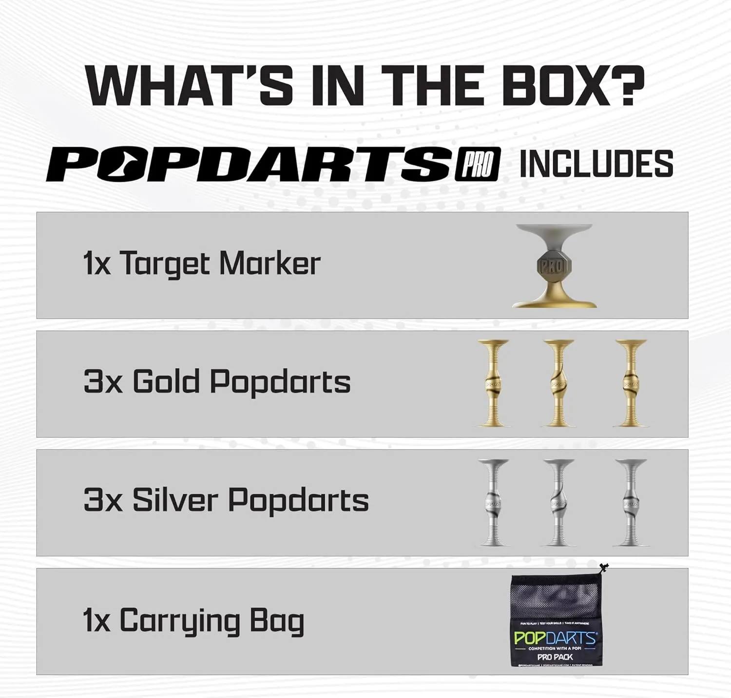Popdarts PRO Pack Game Set (Silver & Gold) - Indoor, Outdoor Suction Cup Throwing Game - Competition with a POP…